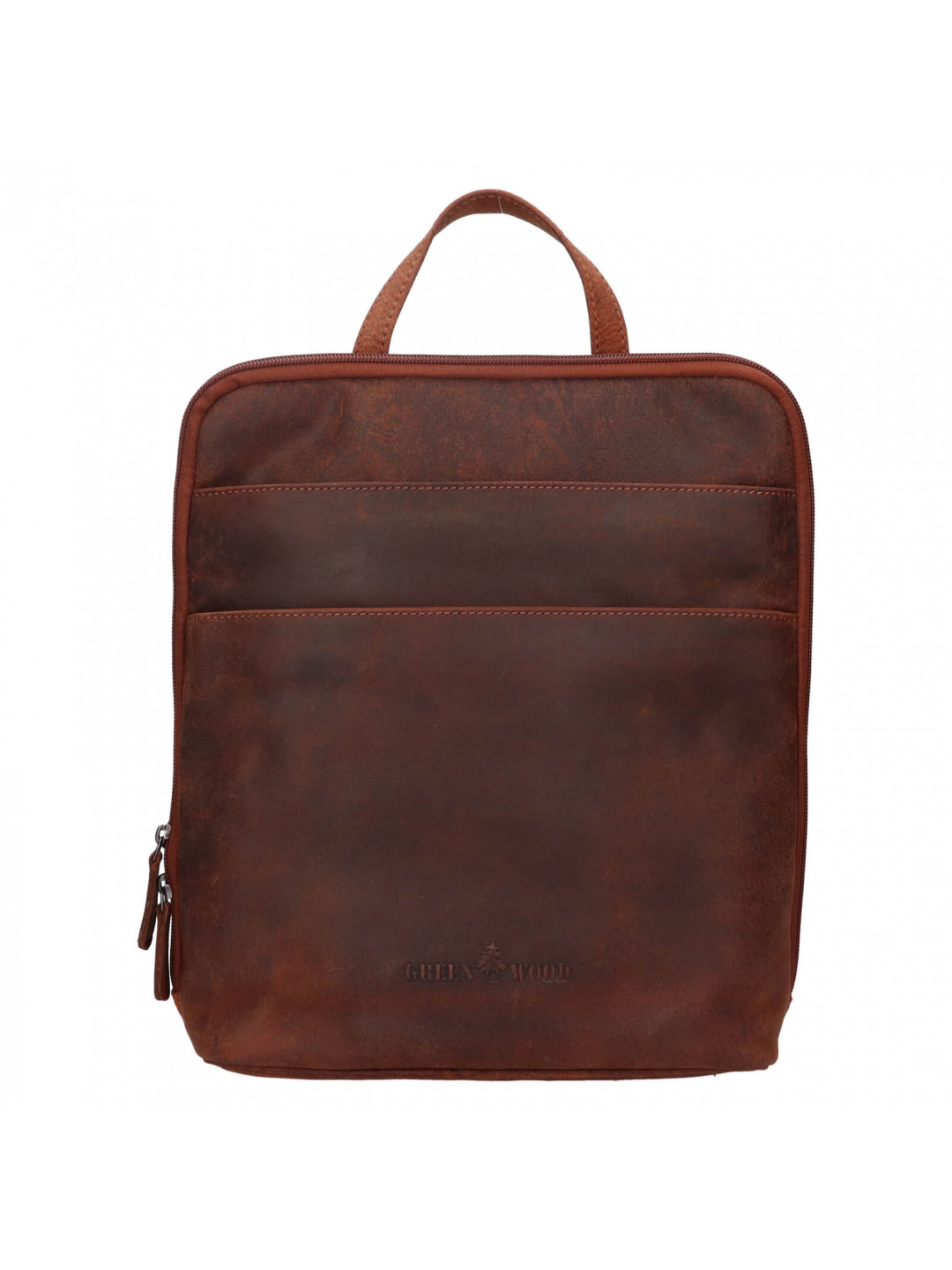 Vintage dámský kožený batoh Greenwood Norra – hnědá